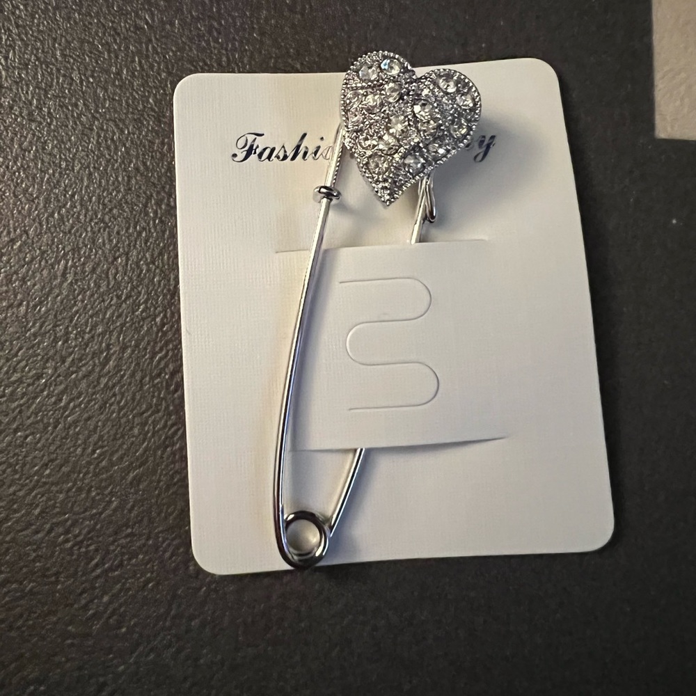 Giant Rhinestone Safety Pins